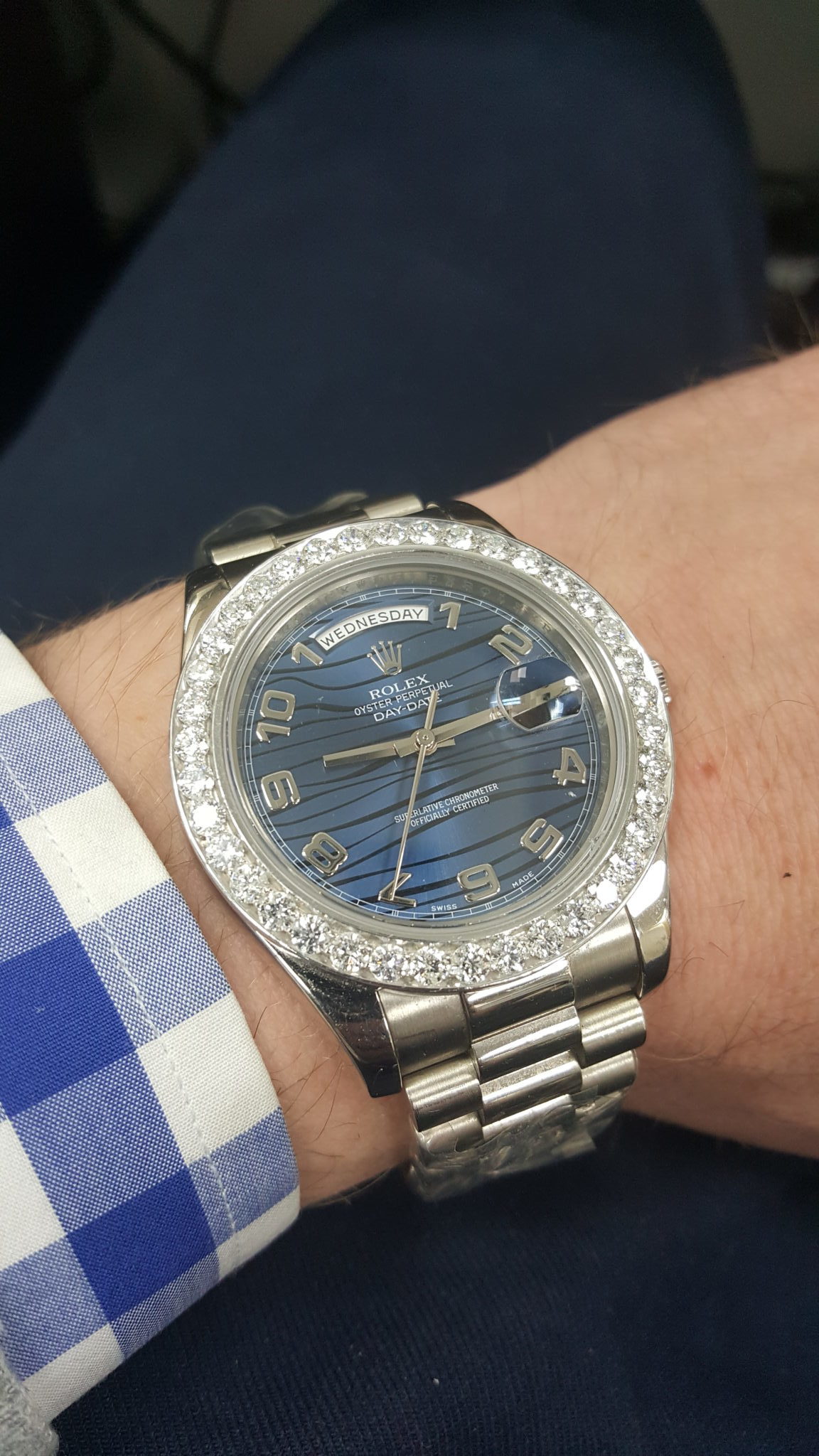 Rolex Day date with diamond bezel