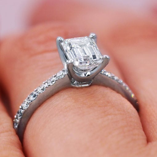 Classic 1.03 Carat Emerald Cut Diamond Ring