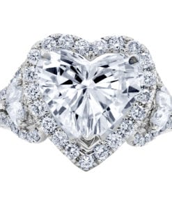 One of a Kind 3.29 Ct Heart shape Engagement Ring