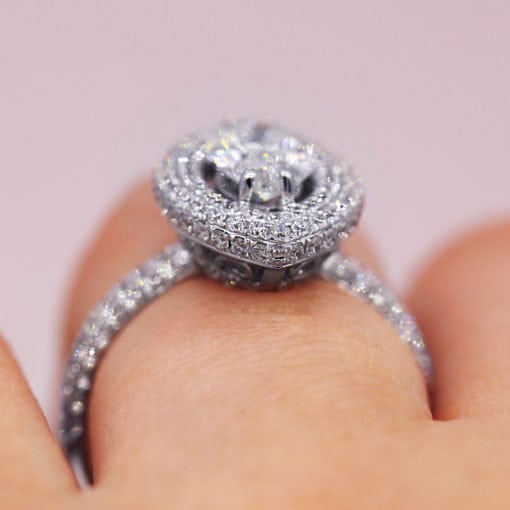 Marquise Pave Engagement Ring