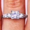 1.05 Carat Princess Cut Diamond Engagement Ring