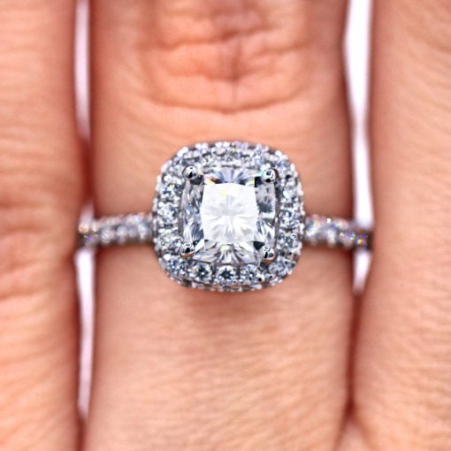 Amazing 1.01 Ct Cushion Diamond Engagement Ring