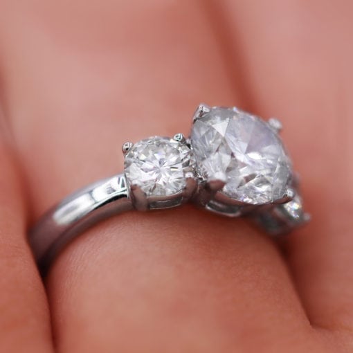 Spectacular Three-Stone Diamond Ring