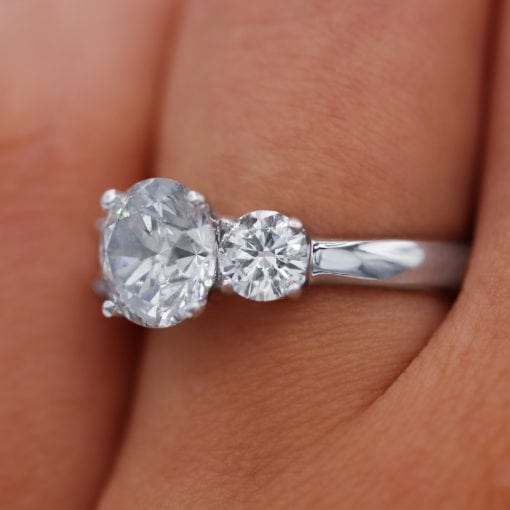 Spectacular Three-Stone Diamond Engagement Ring