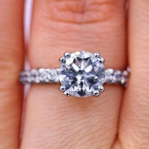 Classic 1.81 ct round diamond engagement ring