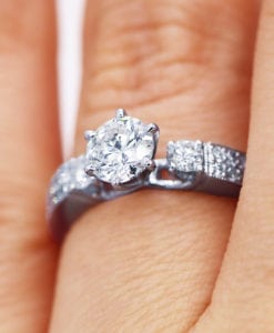 0.71 Carat Round Diamond Engagement Ring