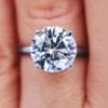 Dynamic 4.65 Carat Round Diamond Solitaire Engagement Ring