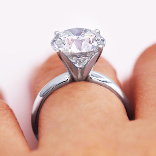 4.65 Carat Round Diamond Solitaire Engagement Ring