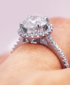 Stunning 2.02 Ct Round Halo Diamond Ring