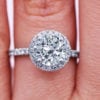 2.02 Ct Halo Diamond Engagement Ring