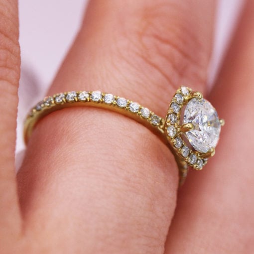 1.04 Carat Halo Diamond Ring